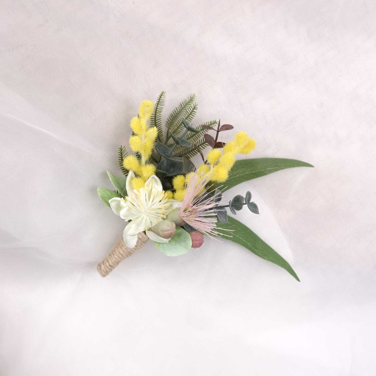 Native Wattle Flowering Gum Wedding Buttonhole