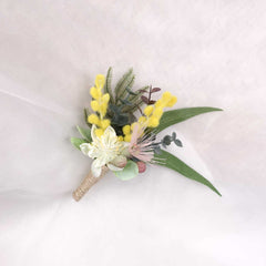 Native Wattle Flowering Gum Wedding Buttonhole