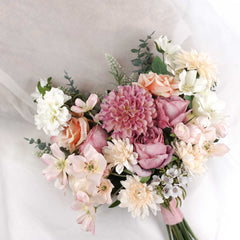 Artificial Wedding Bouquet Dahlia Rose Bouquet Pink Bouquet