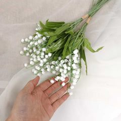 Two Bunches Lily of the Valley Bunch 34cmH