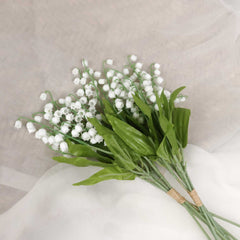 Two Bunches Lily of the Valley Bunch 34cmH