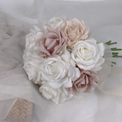 360-degree Design Real-touch Rose Wedding Bouquet