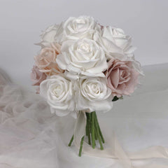 360-degree Design Real-touch Rose Wedding Bouquet