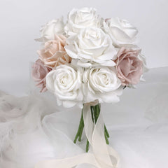 360-degree Design Real-touch Rose Wedding Bouquet