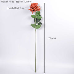 Real Touch Garden Rose Stem (Type1) 75cmH