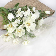 10pcs Wild Flower Loose Bunch Cream White