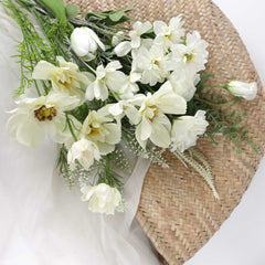 10pcs Wild Flower Loose Bunch Cream White