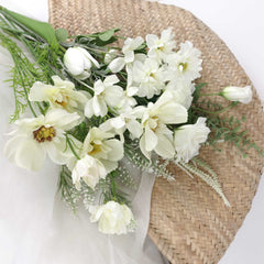 10pcs Wild Flower Loose Bunch Cream White