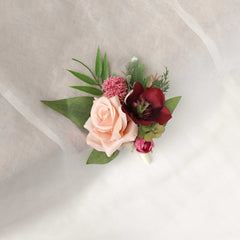 Peony Rose Bouquet and Matching Boutonniere