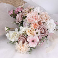 Real-touch Peony Rose Bouquet 40cmW x 45cmH