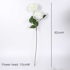 2 Heads Artificial Dahlia Stem 62cmH