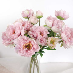 3 Heads Peony Flower Stem 52cmH