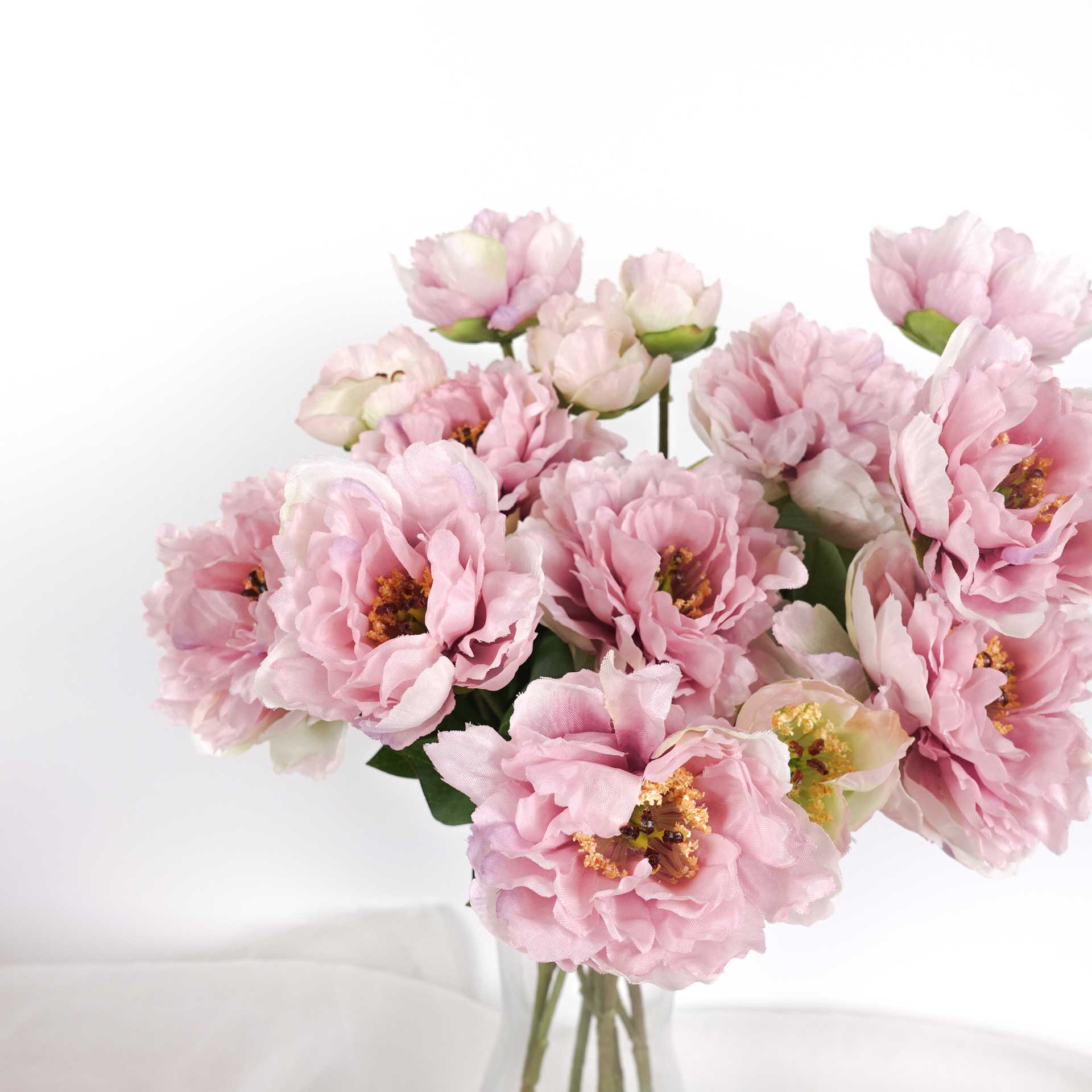 Artificial Peony Flower Pink Peony Faux Peony