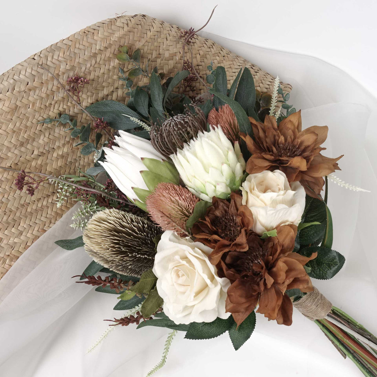 Native Protea Banksia Rose Bouquet