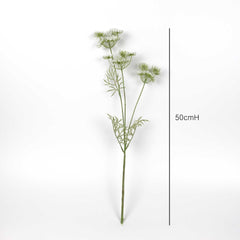 3 Heads Queen Anne Lace Spray 50cmH