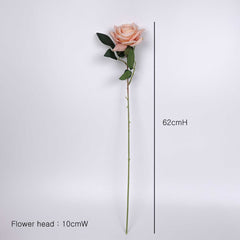 Single Velvet Rose Stem 52cmH