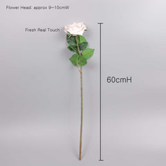 Real Touch Garden Rose Stem (Type2) 60cmH