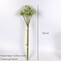 Allium Flower Bunch in Cream 50cmH