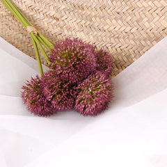 Allium Flower Bunch in Mauve 50cmH