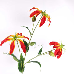 3 Heads Gloriosa Lily Flower 80cmH