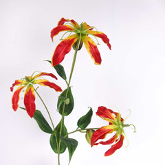 3 Heads Gloriosa Lily Flower 80cmH