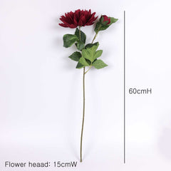 Dahlia Flower Stem Burgundy 60cmH