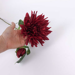 Dahlia Flower Stem Burgundy 60cmH