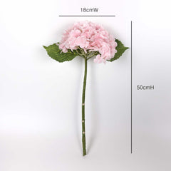 Real Touch Hydrangea Stem Pink 50cmH