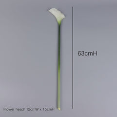 Real-touch Calla Lily Single Stem 63cmH