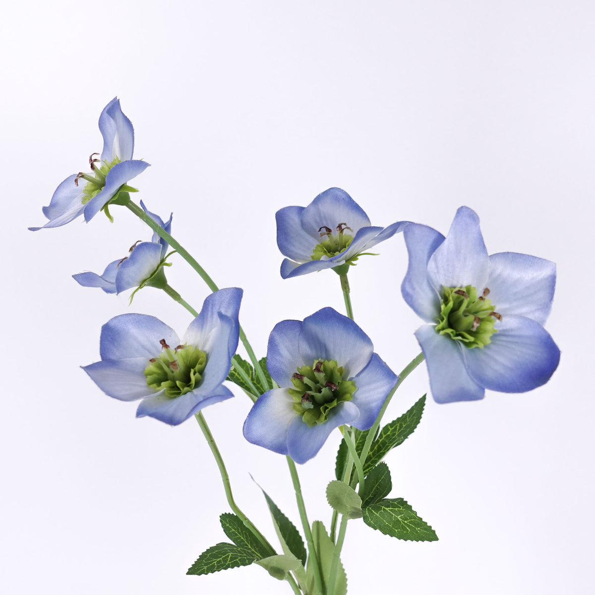 Artificial Hellebore Spray 60cmH in Blue