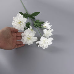 6 Heads Artificial Camellia Spray 60cmH in Cream White