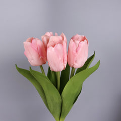 6 Stems Real Touch Tulip Bunch in Pink 36cmH