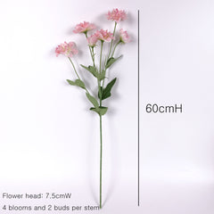 6 Heads Artificial Camellia Spray 60cmH in Pink