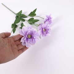 6 Heads Artificial Camellia Spray 60cmH in Purple