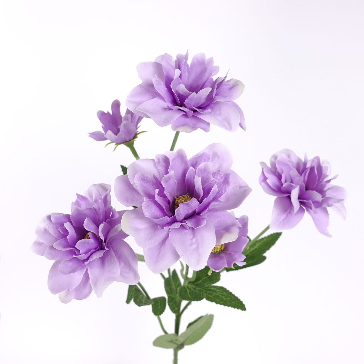 6 Heads Artificial Camellia Spray 60cmH in Purple