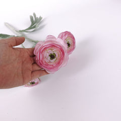 3 Head Ranunculus Stem in Rose Pink 50cmH