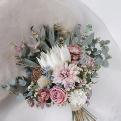 Native King Protea Dahlia Bouquet 40cmW