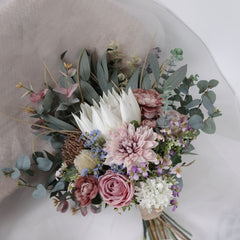 Native King Protea Dahlia Bouquet 40cmW