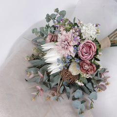Native King Protea Dahlia Bouquet 40cmW