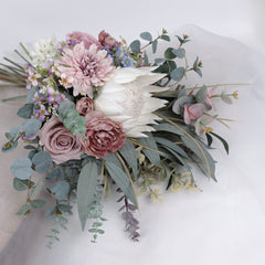 Native King Protea Dahlia Bouquet 40cmW