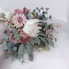 Native King Protea Dahlia Bouquet 40cmW