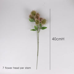 7 Heads Thistle Spray 40cmH