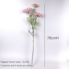 Big Heads Cosmos Flower Pink 78cmH
