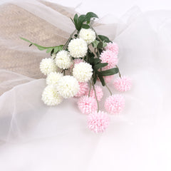 5 Heads Chrysanthemum Pompom Spray 50cmH