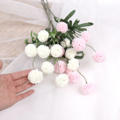 5 Heads Chrysanthemum Pompom Spray 50cmH