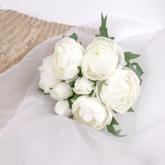8 Heads Peony Bouquet 30cmH