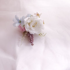 Pastel Pink Blue Purple White Rose Ranunculus Wedding Bouquet