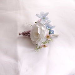 Pastel Pink Blue Purple White Rose Ranunculus Wedding Bouquet