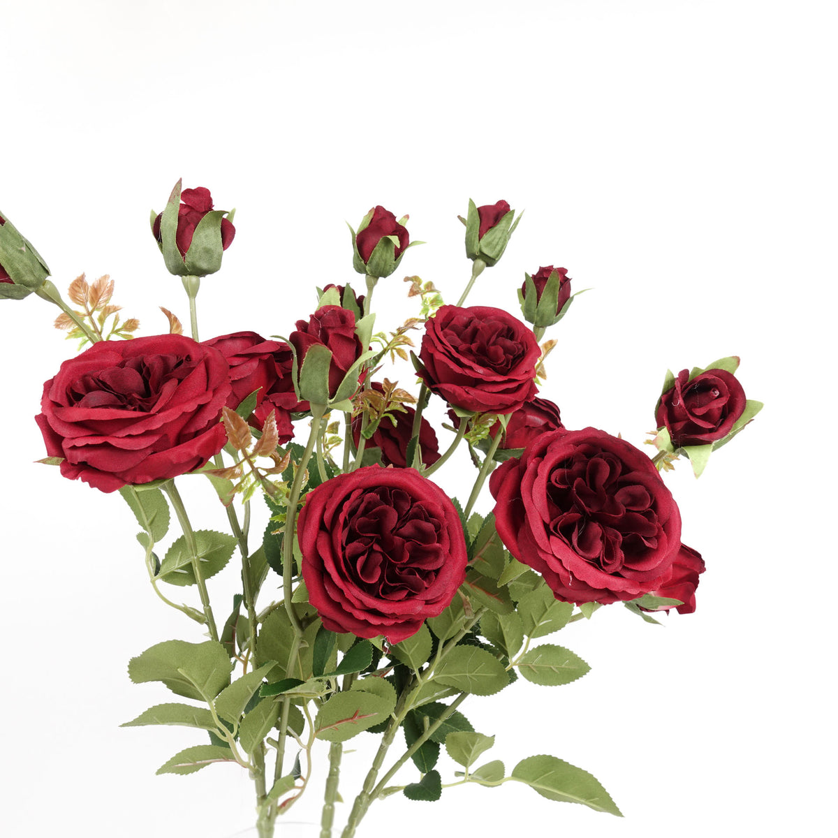 Artificial Red Austin Rose Burgundy Rose