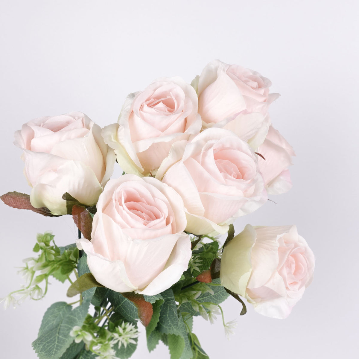 Artificial Pink Rose Bouquet Bush